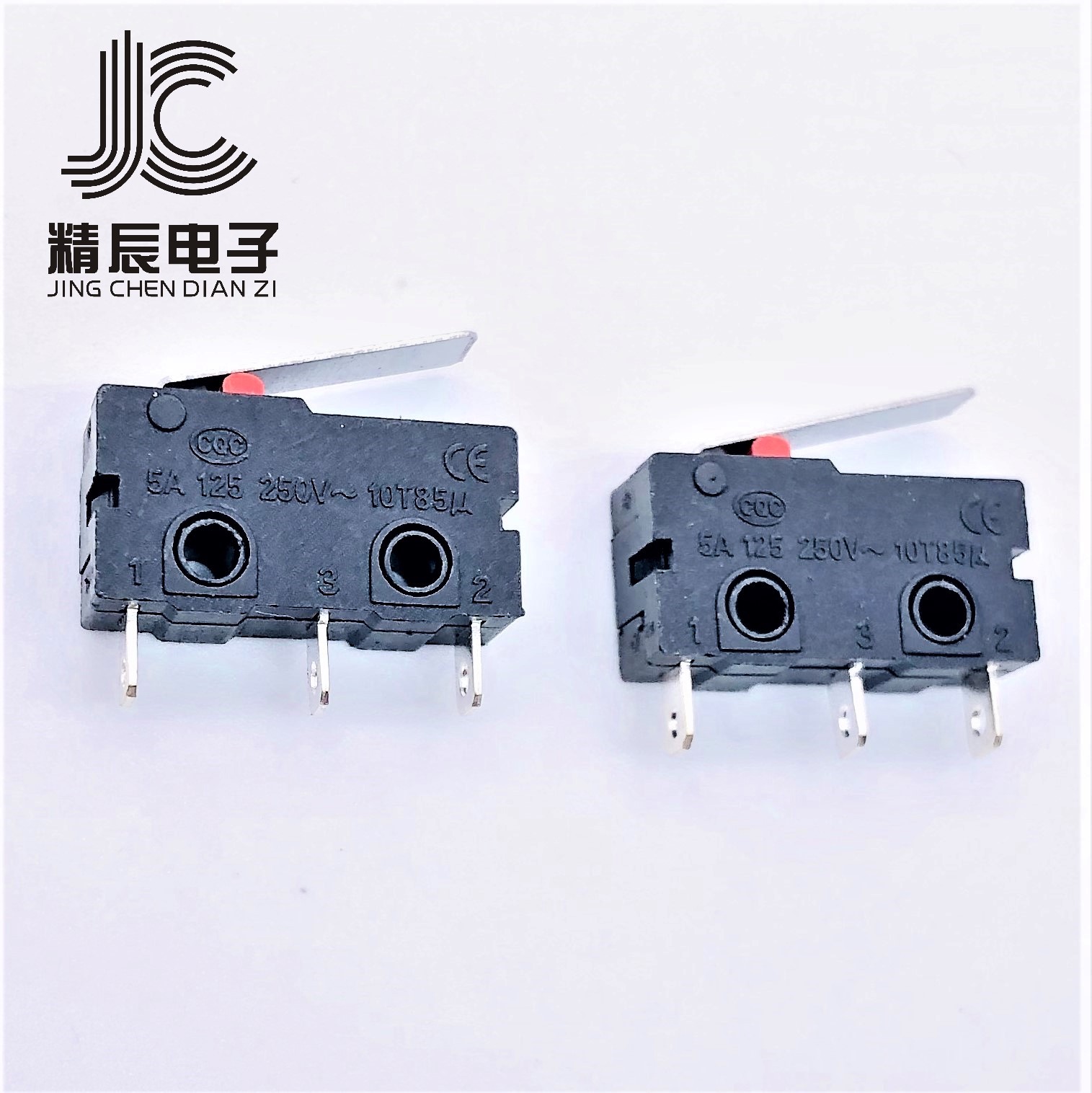 Micro switch KW12-B with straight handle three-legged 5A 250VAC small travel limit switch 19.8*10.2