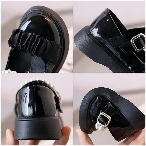 Girls Princess Shoes 2024 Spring New College Style Soft Sole Shoes Fashionable and Comfortable Women's Leather Shoes Lolita Cross-Border