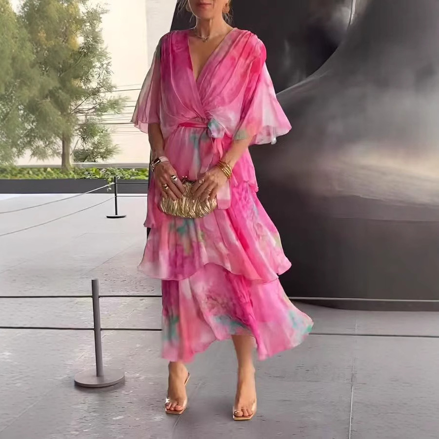 Women's Clothing Printed Layered Dress Fairy_ecoleips.com