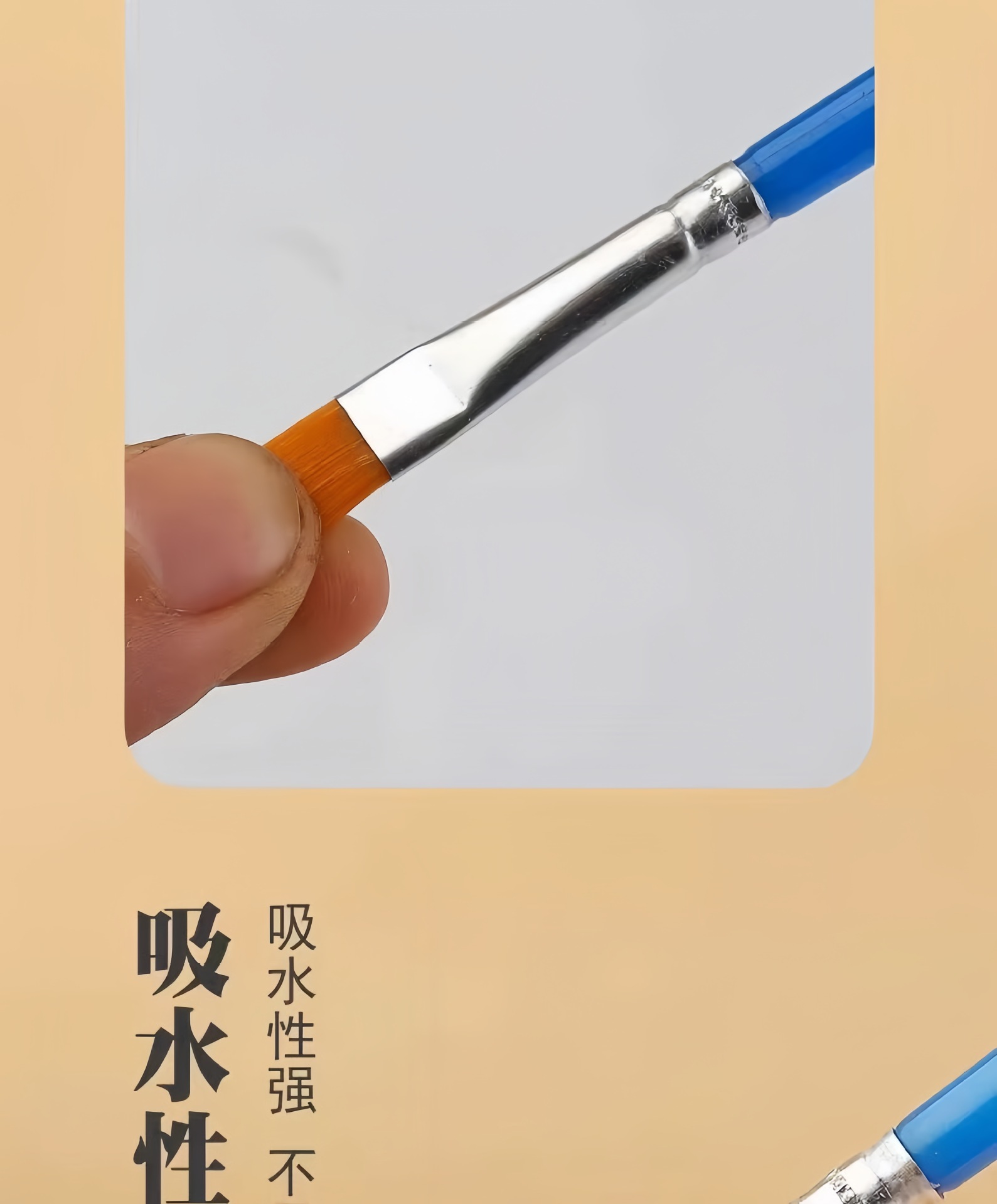 跨境尼龙毛画笔套装水彩丙烯油画笔儿童美术绘画笔勾线排笔平头笔