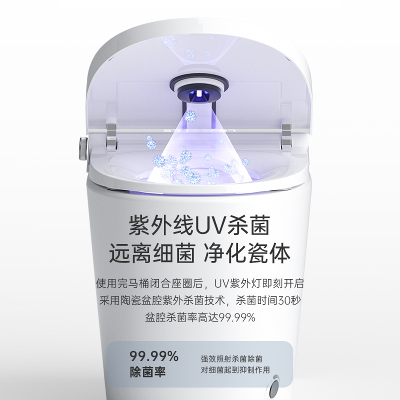 inodoro inteligente de esterilización automática tipo pequeño hogar eléctrico integrado tanque de agua tropical instantáneo cerámica asiento de inodoro totalmente automático