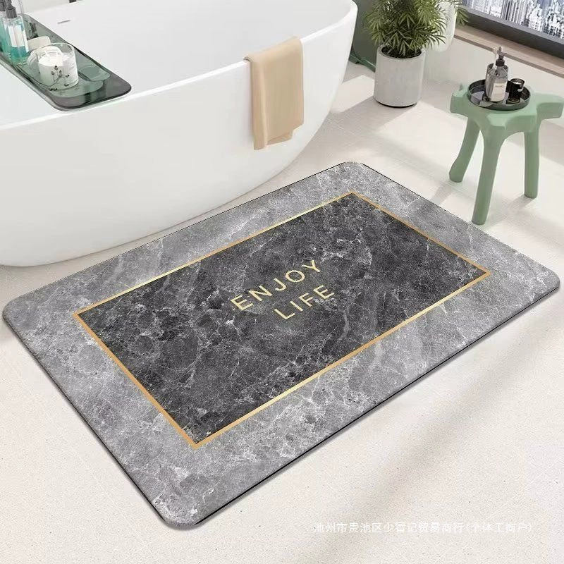 Быстросохнущий мягкий коврик из диатомовой грязи для ванной комнаты, двери туалета, впитывающий нескользящий коврик для ног, коврик для ванной комнаты, туалета