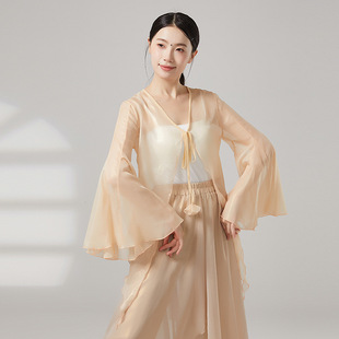 Classical Dance Gauze Two-Wear Elegant Female Chinese Dance Clothing Body Rhyme Practice Clothing Ancient Style Fairy Performance Clothing