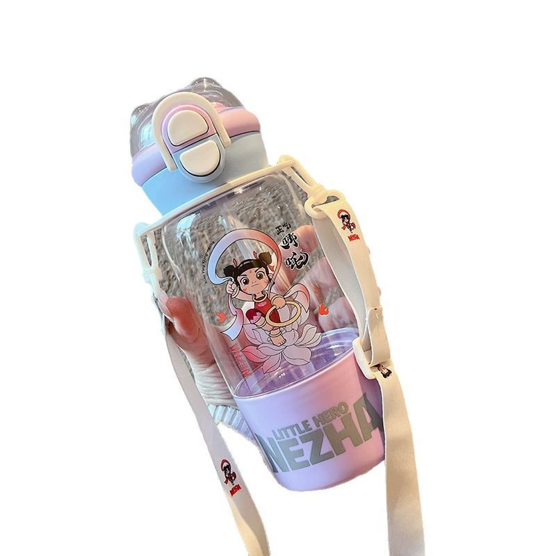 Children's plastic glass, capacious tea cup, suspenders