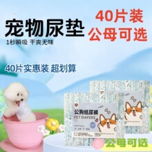 宠物狗狗纸尿裤一次性尿不湿女狗姨妈巾幼犬公狗母狗生理裤40片装