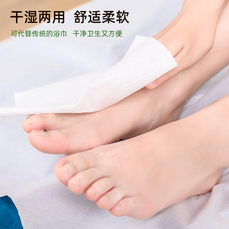 Toalla para pies, papel para limpiar pies, toalla para lavar pies, paño no tejido para limpiar pies, toalla absorbente para masaje de pies para el hogar, engrosada.