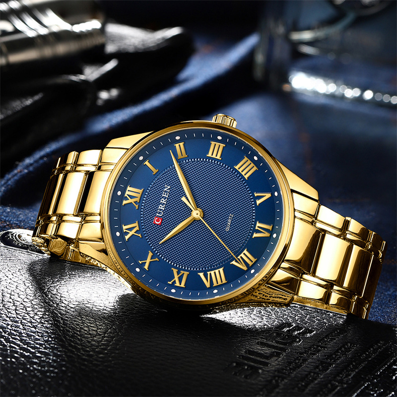 Curren reloj de cuarzo para hombre de negocios simple reloj de negocios a rayas reloj casual reloj de comercio electrónico image 5