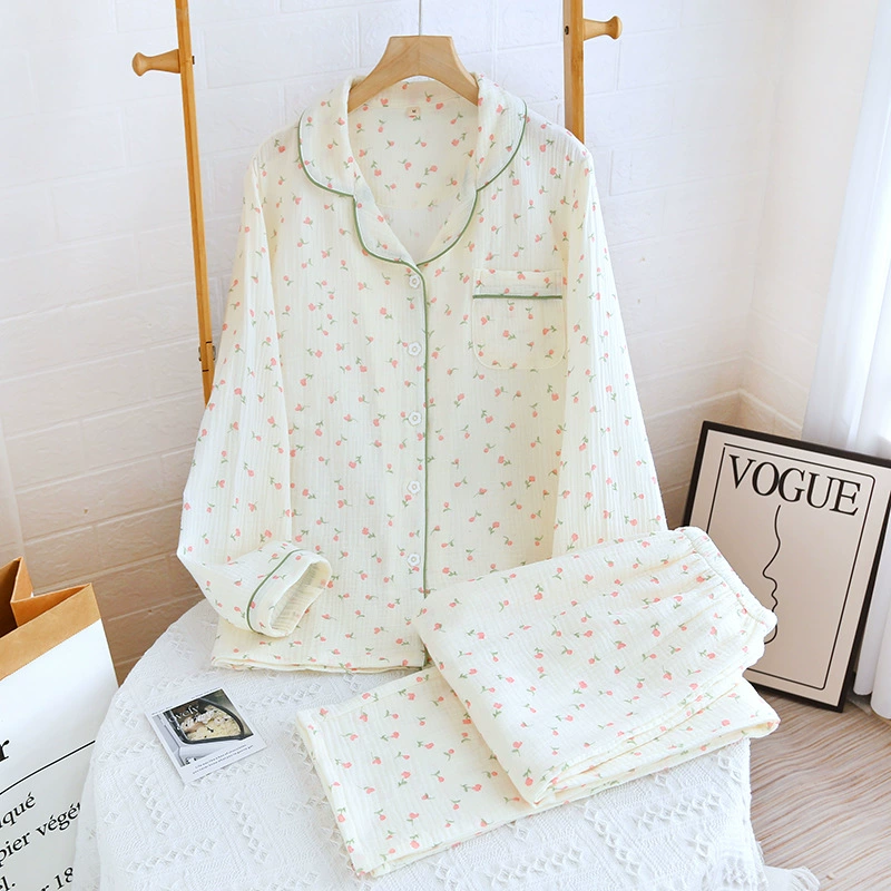 Хлопковый пижамный комплект, марля комфорт, много принтов, размеры M–L–XL