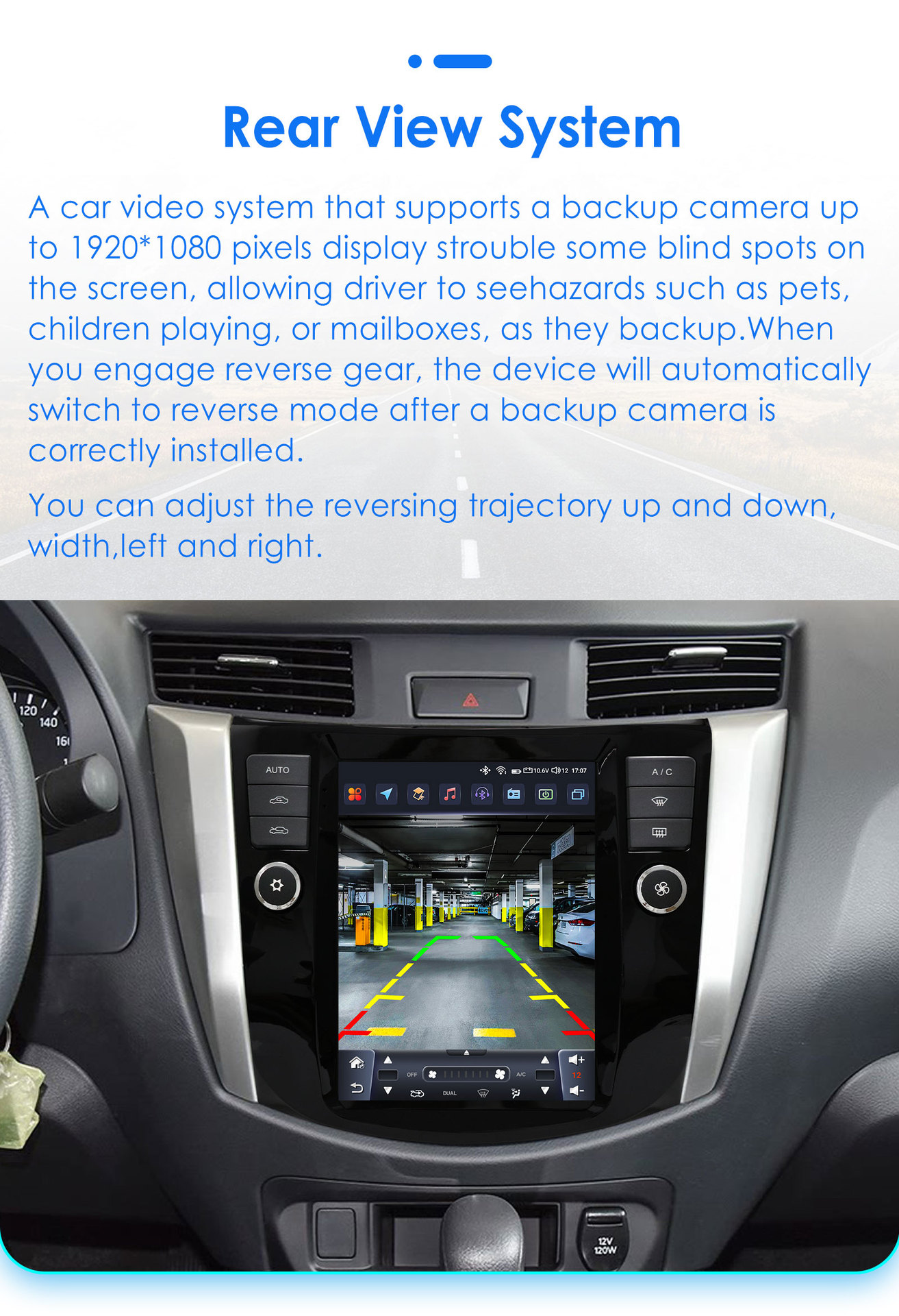 9.7inch Suitable for 16-22 Nissan Navara Android Vertical Screen Car Navigator with Reversing Image All-In-One Machine