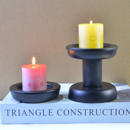 AMZ new creative iron candle tray black American scented candle cup romantic atmosphere decorative candle holder