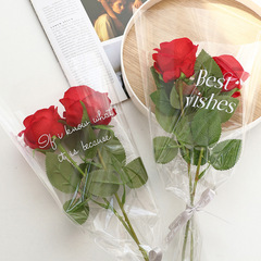 Bundle of flowers packaging bag English transparent single flower packaging paper floral art flower shop handmade DIY materials supplies