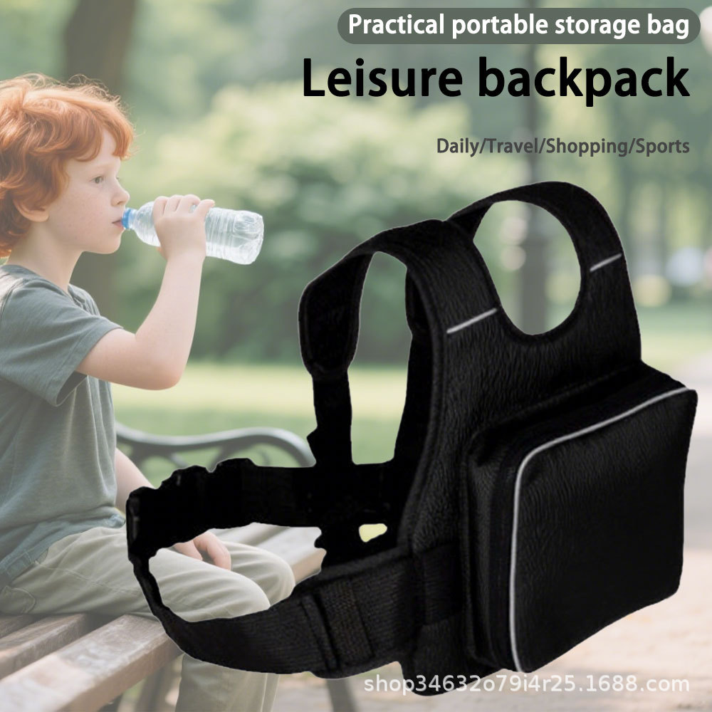 Factory direct children's safety harness, electric vehicle and motorcycle rear seat protection belt, breathable and anti-fall with reflective strips