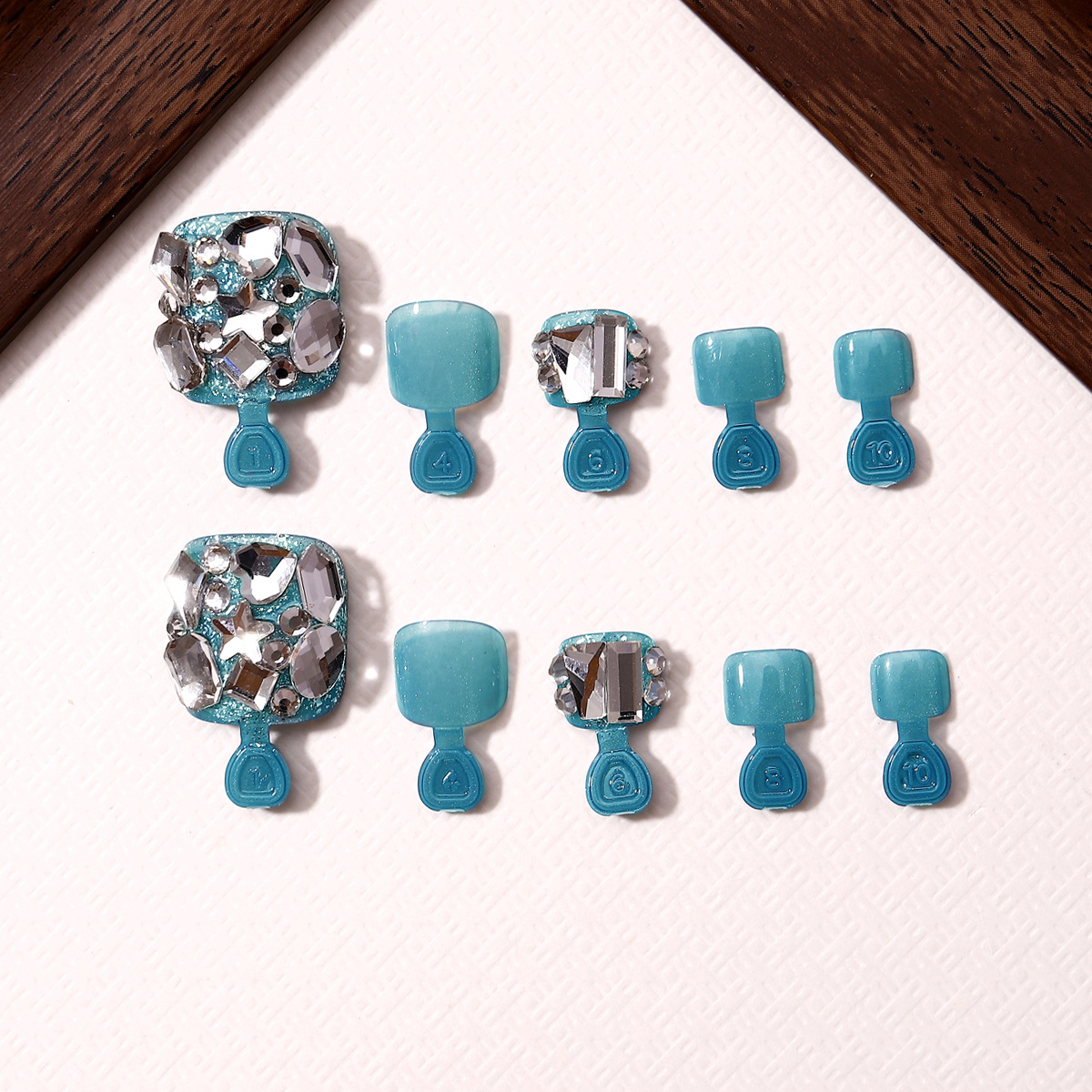 Parche de uñas de pies blancos de verano Parche de uñas de pies Parche de uñas de pies