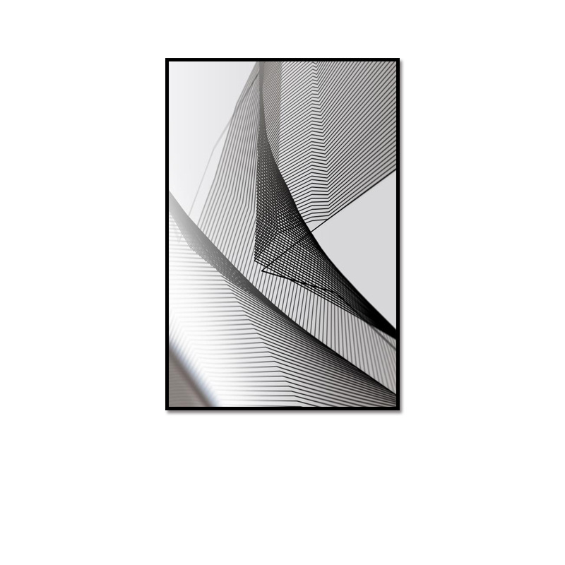 Modern Simple Black and White Abstract Decorative Painting Living Room Sofa Background Wall Mural Aisle Balcony Restaurant Single Hanging Painting