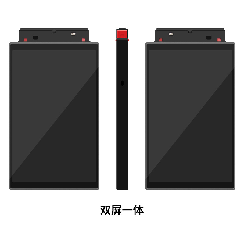 10.1寸彩色双屏电子标签生鲜超市LCD广告屏WiFi链接支持视频播放