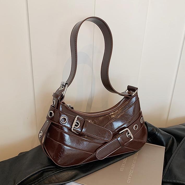 Bolsa de brazo coreana de moda retro 2024 nuevo nicho de moda bolsas de motocicleta de alta calidad bolsas de hombro