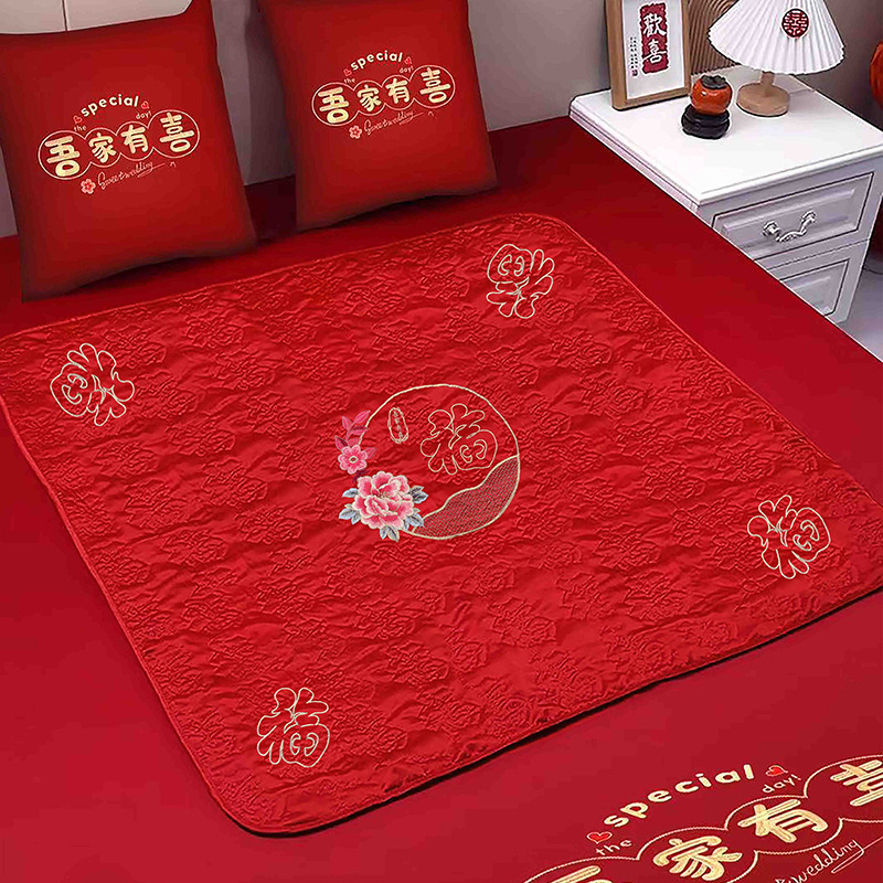 Mujeres de boda almohadilla de boda almohadilla de boda almohadilla de boda almohadilla de bordado de 100 fu para aumentar el cojín de la habitación de la boda edredón