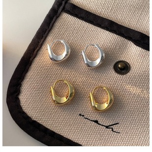 Earrings niche design high-grade golden earrings Korean style earrings cold wind water drop earrings earrings all-matching female