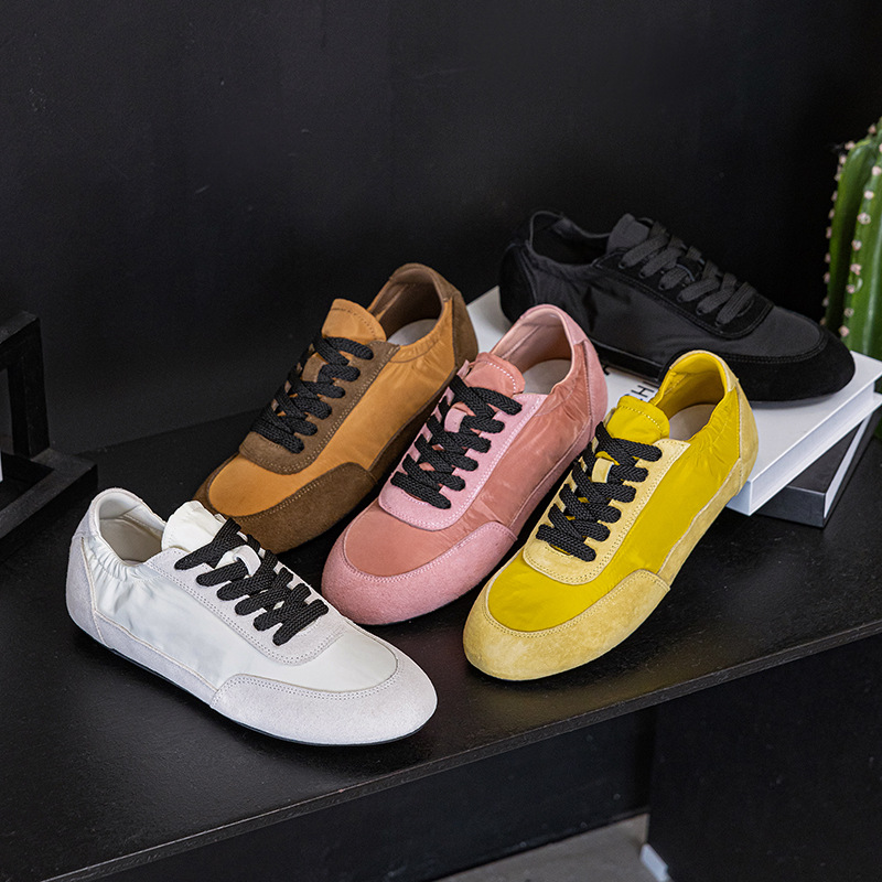 Genuine Leather 2026 New Model Affordable Pr Brand Training Shoes Comfortable Casual Shoes Lace-Up Color-Blocked Forrest Gump Shoes Women's Sports Sneakers