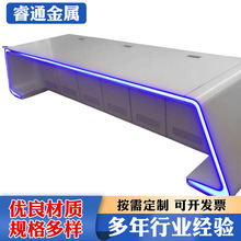 监控台高级烤漆操作台木制豪华控制台智能摄像头钢木