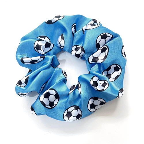 Amazon satin football hair tie large intestine hair rope European and American simple headband elastic band elastic fabric women's hair tie