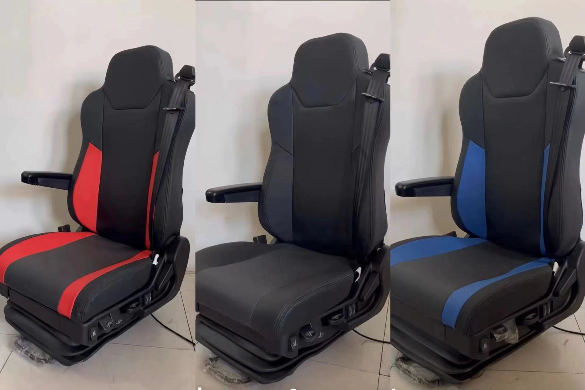 Asiento neumático para camión, conductor y copiloto