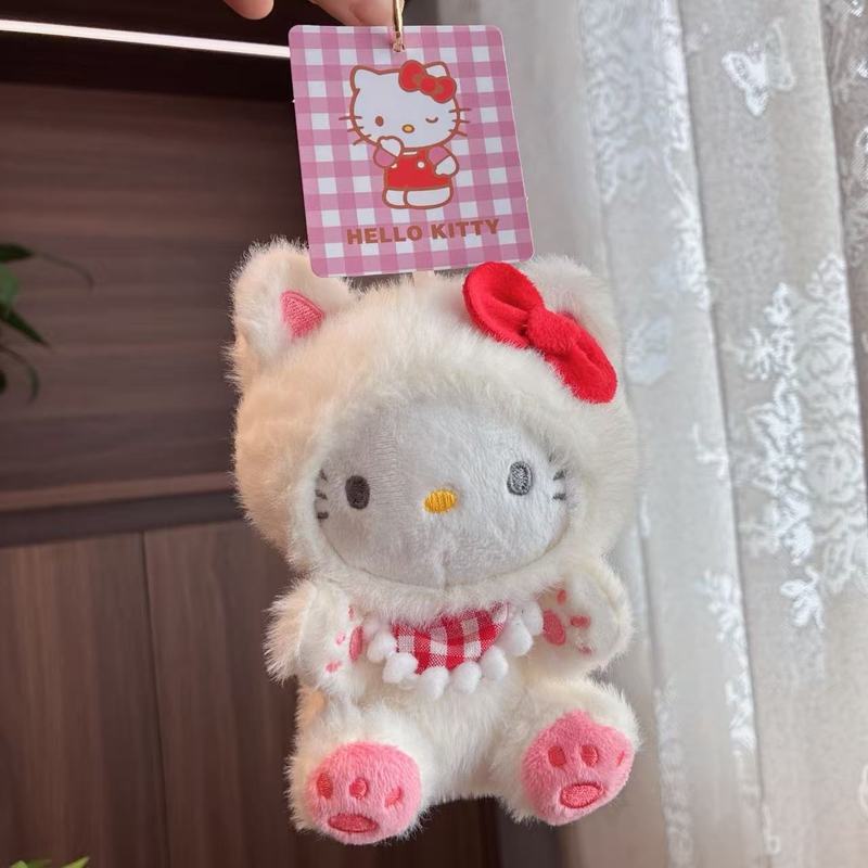 网红可爱萌kt猫挂件毛绒玩具公仔小猫咪包包挂饰钥匙扣布娃娃玩偶|undefined