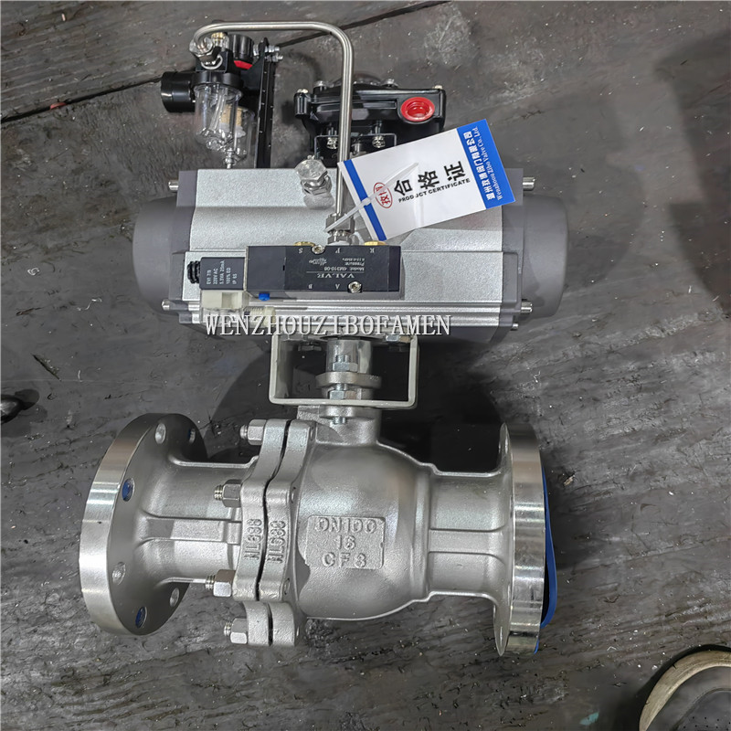 双作用 单作用气动执行器气动球阀 Q641F-40P Q641F-40RL 切断阀