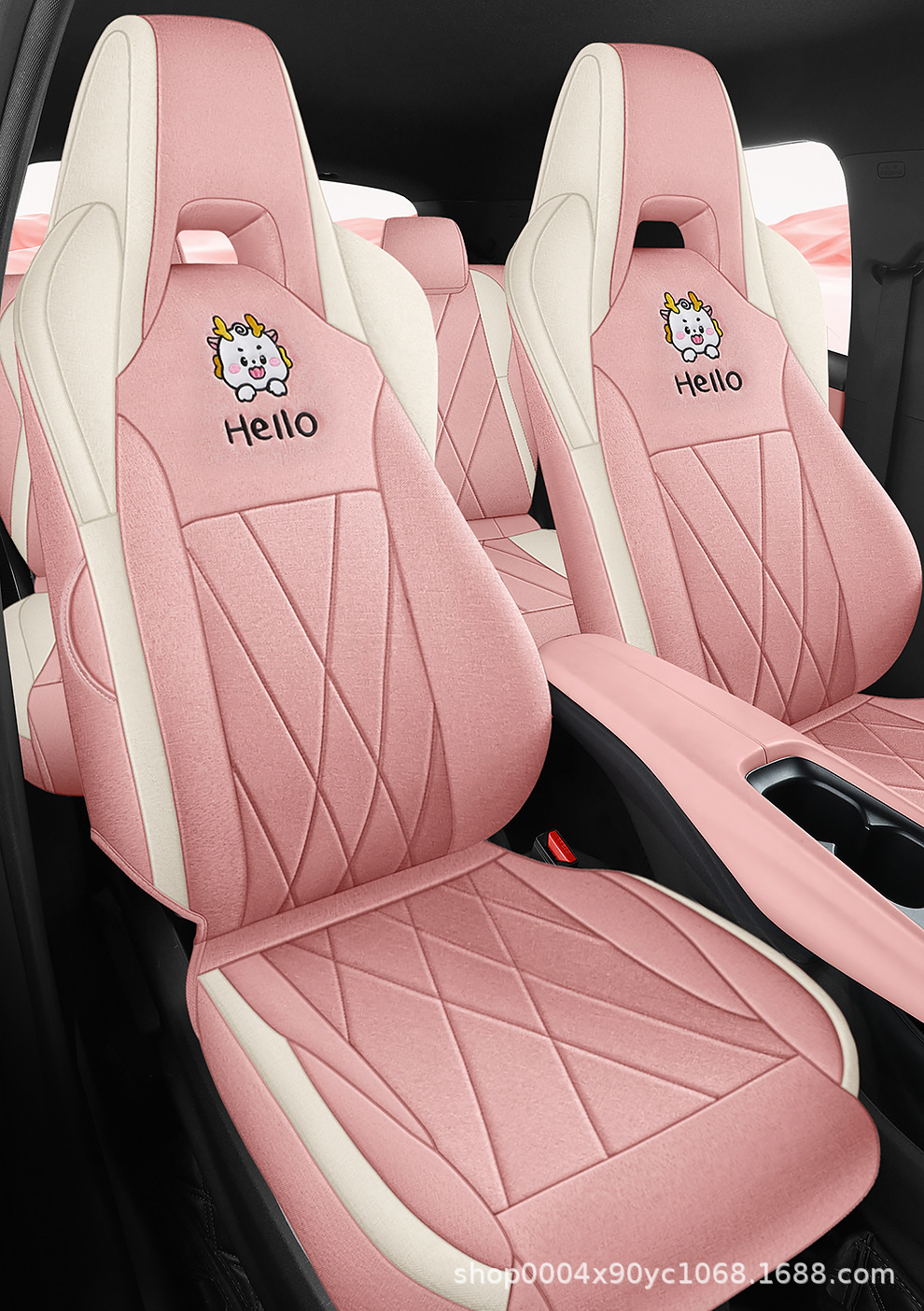 Byd Seagull Car Seat Cushion Seat Cover Special Cushion Four-Season Breathable Sun Protection Linen Four-Season Universal Half Pack
