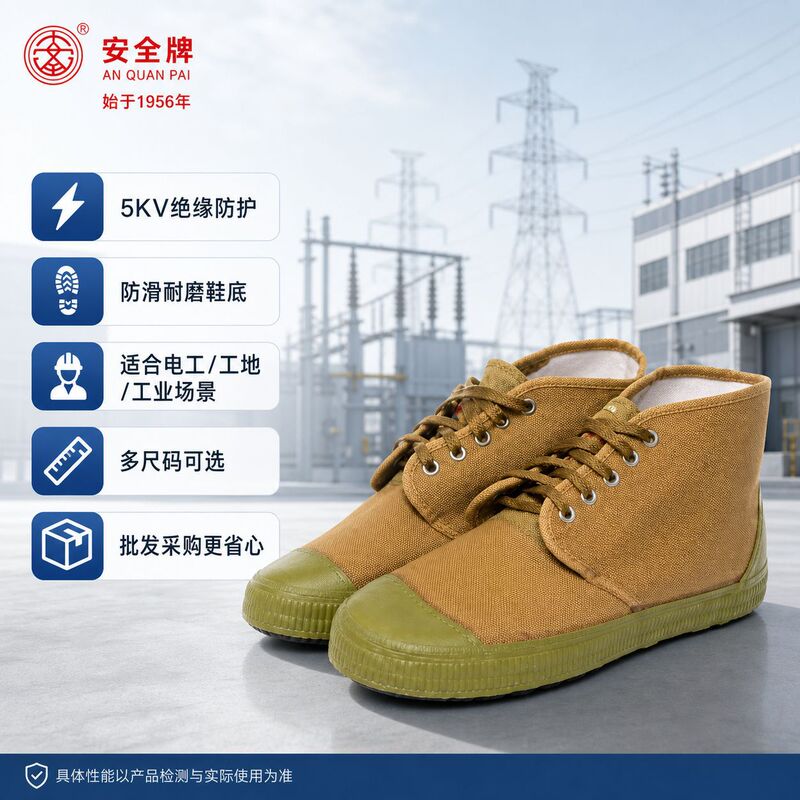 Shuang'An Safety Brand 5Kv Labor Protection Shoes, Autumn and Winter Insulated Shoes, Work Shoes, Non-Slip High-Top Toe-Cap Electrician Shoes