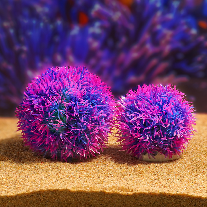 Simulación de plantas acuáticas, bolas de flores, montículos de hierba, bolas de hierba, ventas directas de fábrica, nuevas peceras, paisajismo, peceras, plástico decorativo