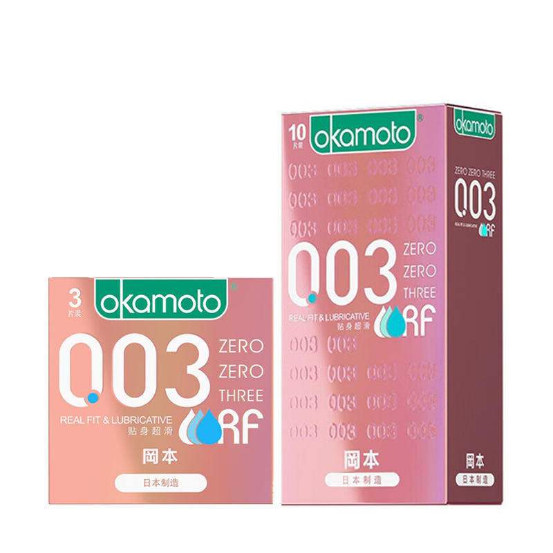 Okamoto polvo de oro cercano super resbaladizo 3 6 10 condones adultos de planificación familiar artículos sexuales al por mayor