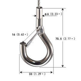 升降挂钩钢丝绳高湾工矿灯吊链八爪鱼植物灯升降绳问号弹簧扣挂钩