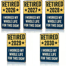 现货Funny Retirement Wall Decor趣味退休墙饰、金属画