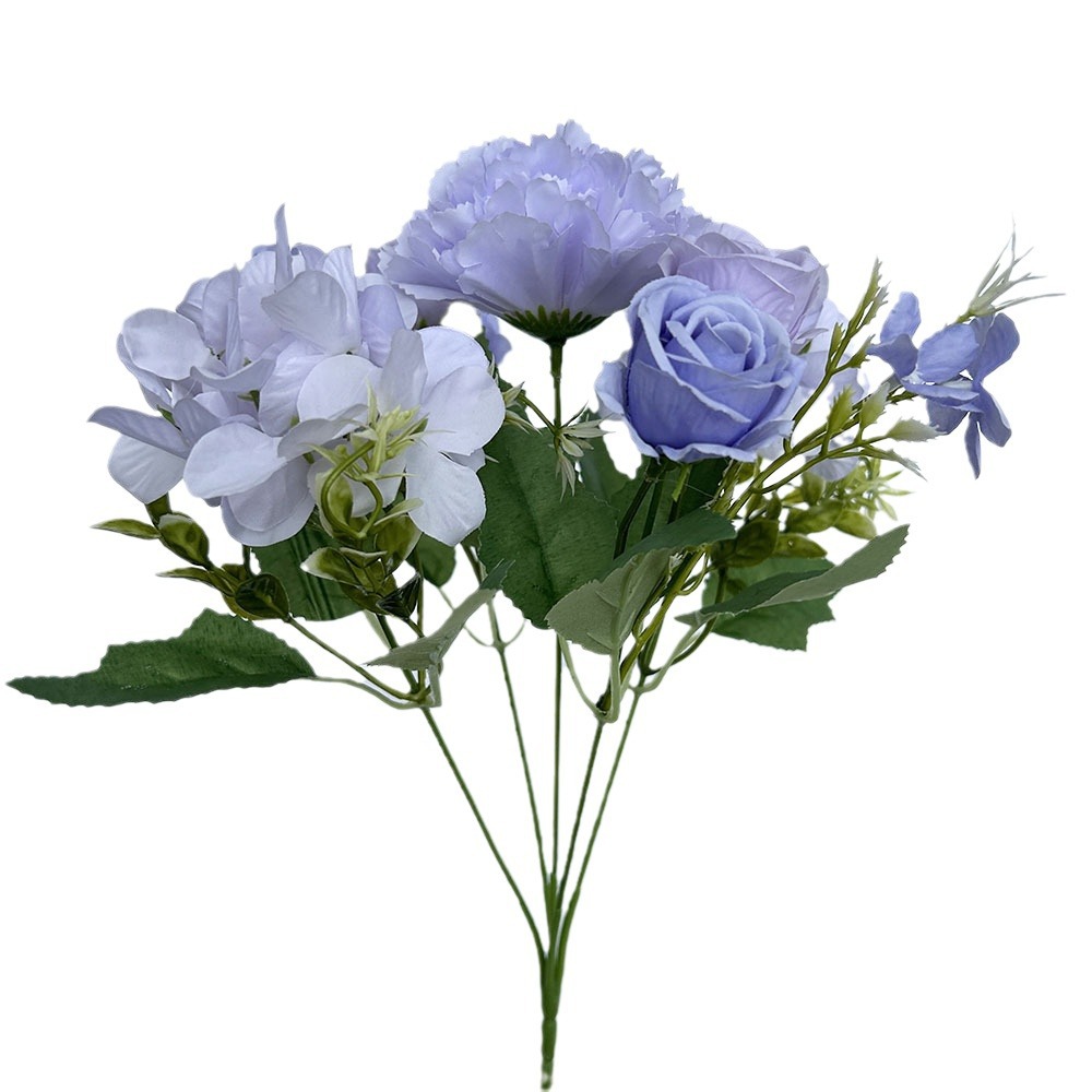 Fiore artificiale garofano combinazione fiore casa tavolo piccolo fiore rosa morbido ortensia nordica_voghion.com