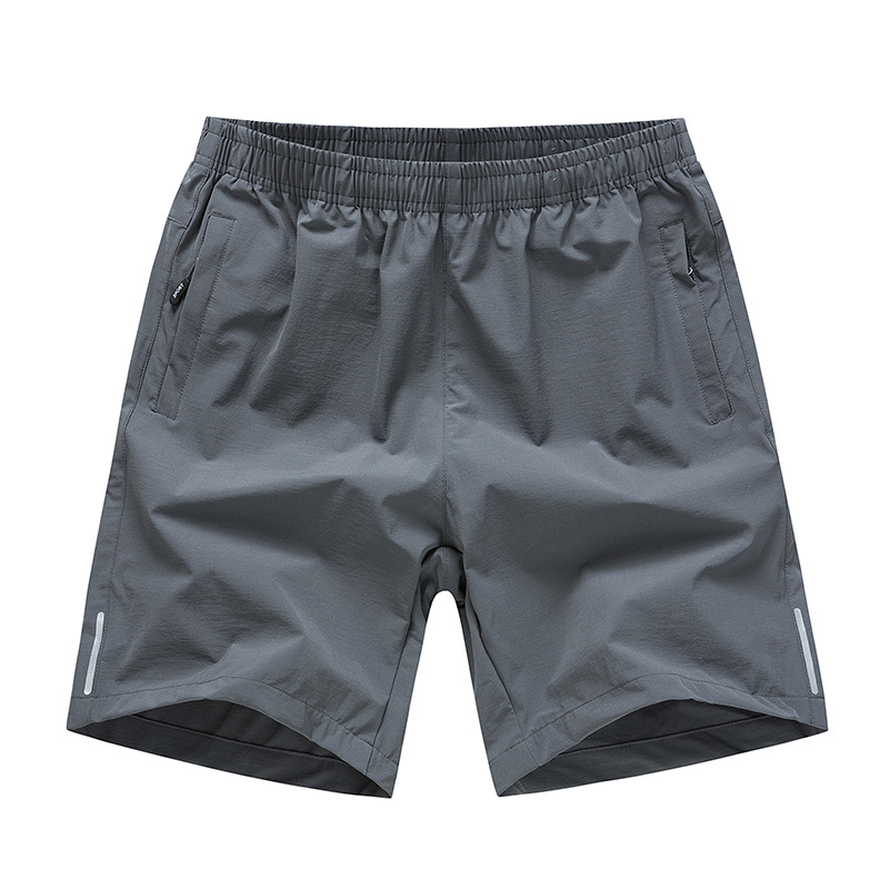 Verano de los hombres delgados pantalones cortos de seda de hielo deportes al aire libre pantalones casuales sueltos más tamaño corriendo pantalones cortos de fitness hombres