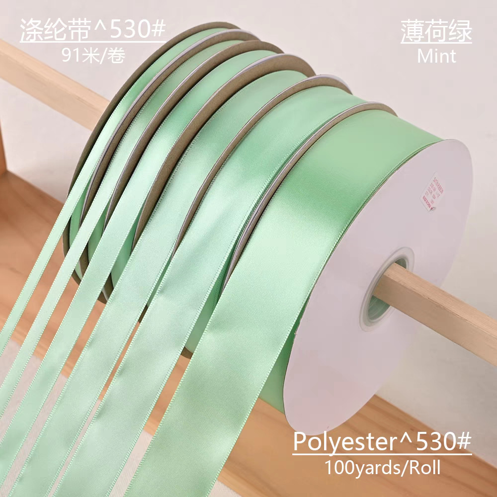 1234cm cinta verde menta cinta cinta cinta cinta de seda hecha a mano decoración de boda flor caja de regalo embalaje horneado