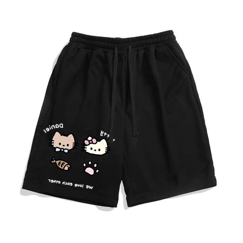 Casual Trendy Harajuku 2026 Casual Shorts Five-Point Pants for Men Cartoon Versatile Summer Artistic New Style Cute for Girls