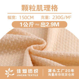 230g颗粒肌理格菠萝格面料 弹力涤纶春夏卫衣家居服时装针织布料