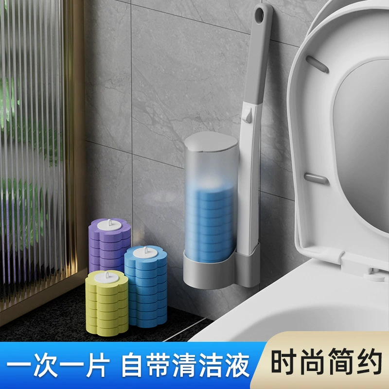 Домашняя одноразовая туалетная щетка Туалет одноразовая щетка для чистки унитаза