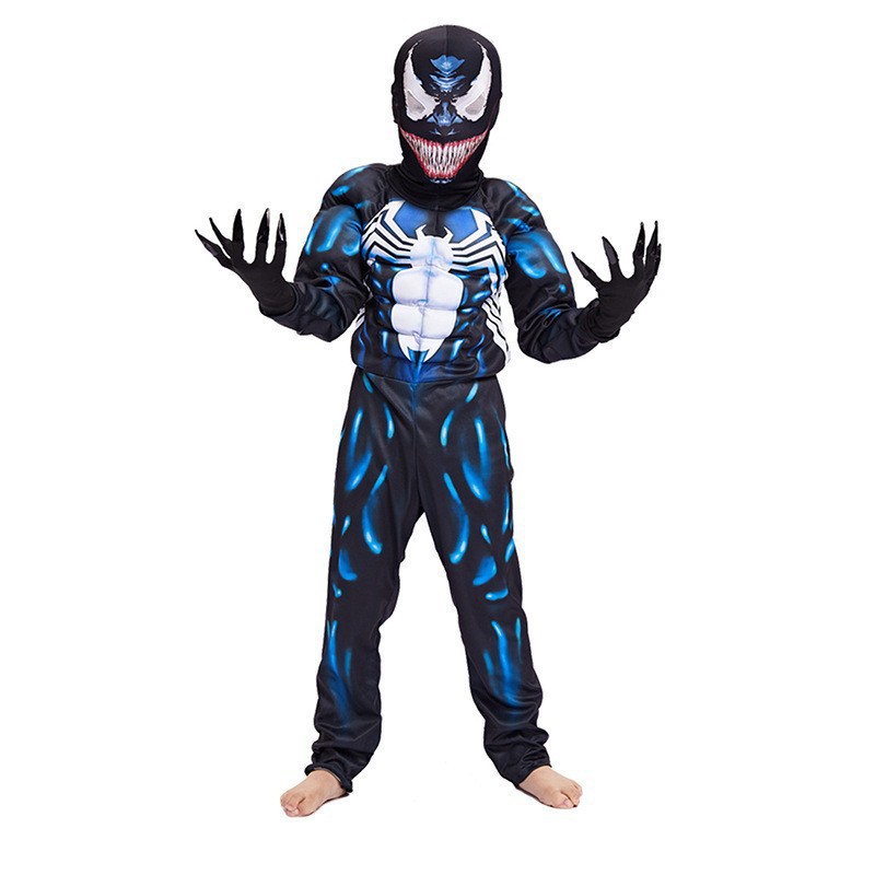 Trajes transfronterizos de Halloween para niños Venom Venom Trajes musculosos Cosplay Películas de anime Juegos de rol