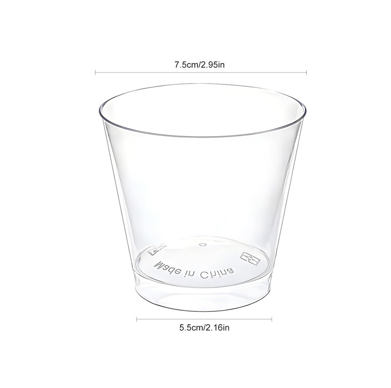 Taza de plástico desechable PS taza de champán transparente taza de helado taza de cóctel taza de fiesta taza de boda taza de jugo