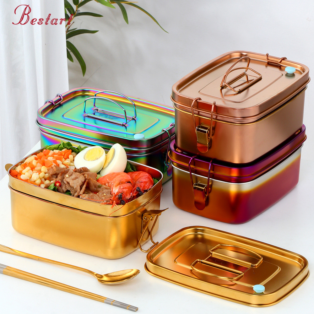 Lunch box portatile in acciaio inossidabile 304 a doppio strato per studenti, impiegati, 1,5 l, per picnic, campeggio, logo_voghion.com