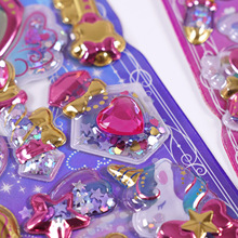 日本Q-lia授权烫金宝石摇摇贴纸  魔法棒立体摇动贴DIY手机壳装饰