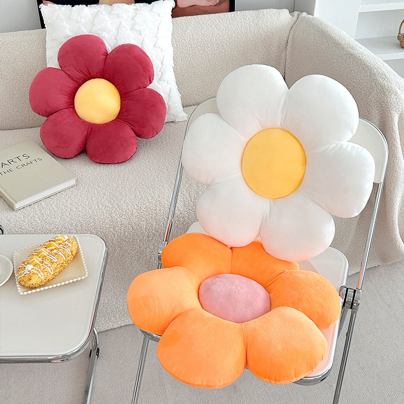 Amazon Explosions Xiyin Flower Pillow Small Daisy Cute Sunflower Sofa Living Room Cushion temu Daifa