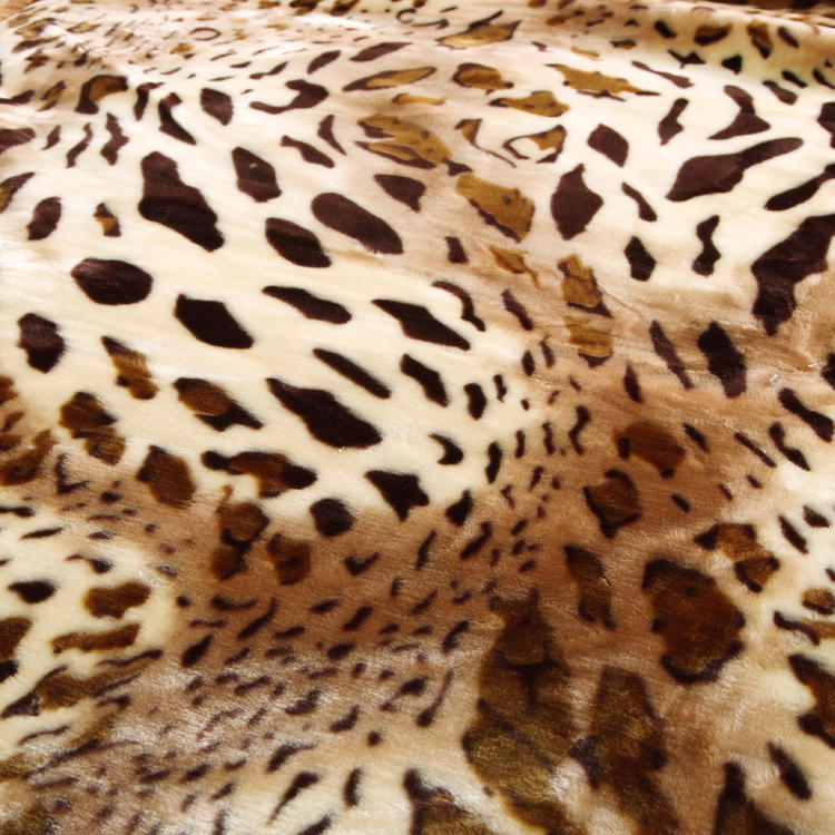 Manta Raschel engrosada de doble cara con estampado de leopardo, manta de lana de coral súper suave y cálida de invierno, manta de boda