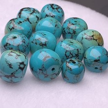 优化铁线蓝绿松石老型珠鼓珠藏式桶珠菩提顶珠diy配饰铁线松散珠