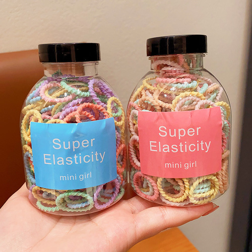 Children's canned rubber band has high elasticity and does not hurt hair. Baby's headband with small hair volume. Little girl's hair elastic band.