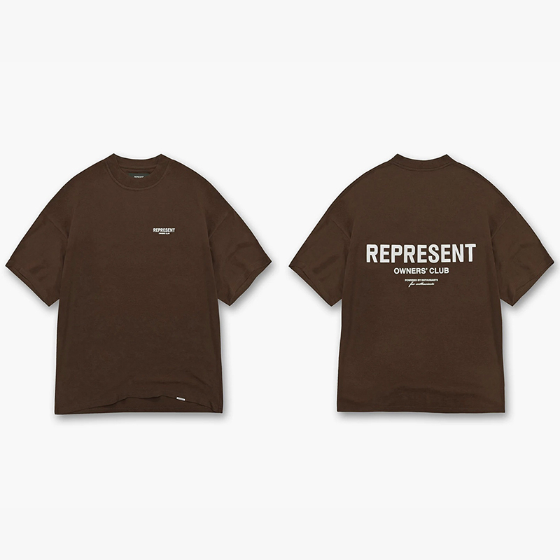 Alta calidad REPRESENTAR REP eslogan impresión color caramelo calle Americana dopamina verano manga corta Camiseta moda