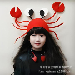 動物の帽子のお笑いは子供の成人のロブスターのカニの帽子を萌えます。